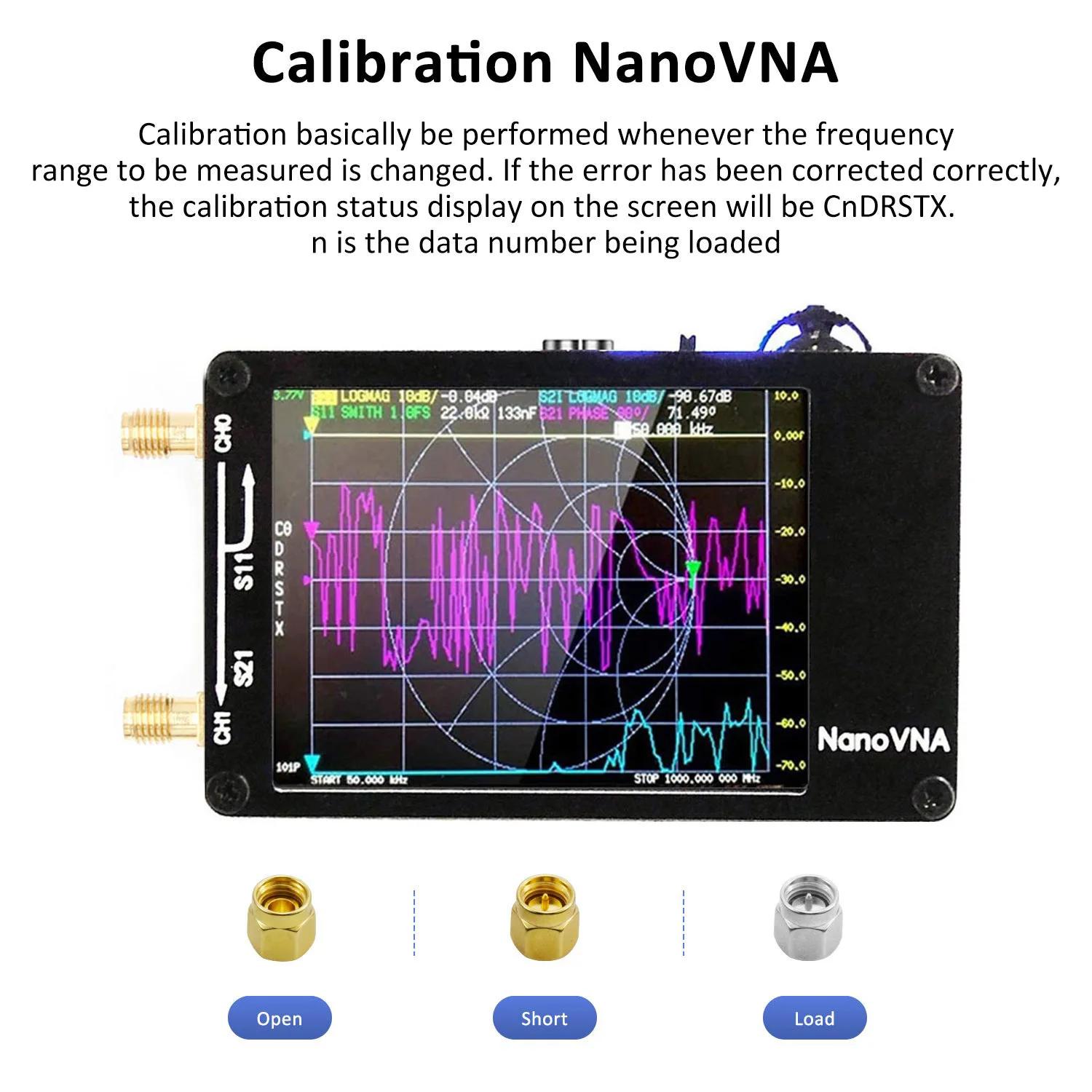 VNA-H4 Vector Network Antenna Analyzer 50KHz-1.5GHz MF HF VHF UHF with SD Card Slot Supprt 32G Digital Nano VNA-H Tester