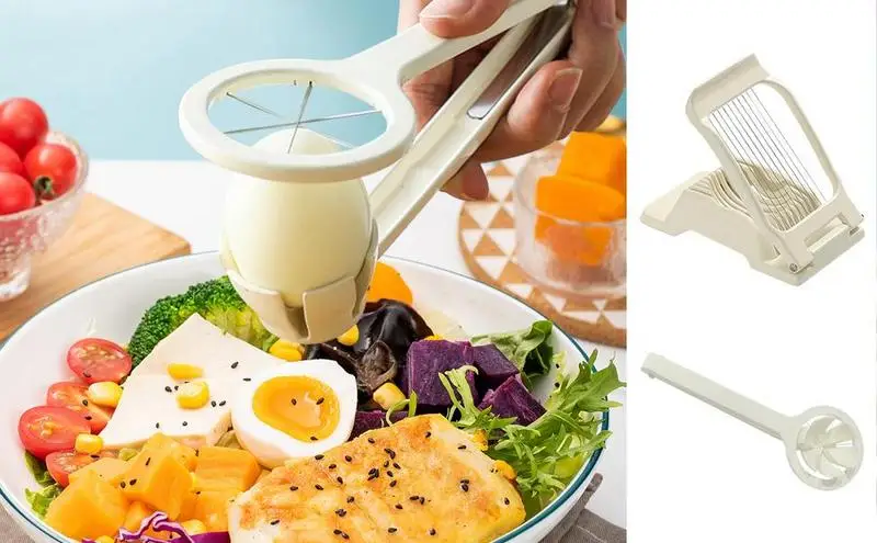 

Egg Slicer Soft Fruits Boiled Egg Cutter Stainless Steel Multi Function Food Banana Cheese Strawberry Slicer Kitchen Accessories