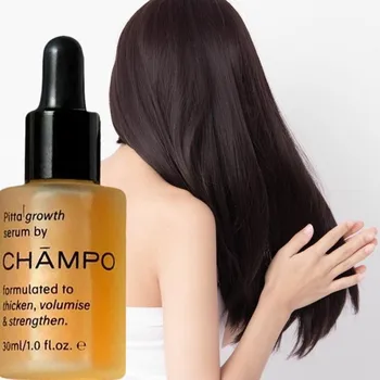 Siero per la Crescita dei Capelli CHĂMPO 30ml, Formula Volumizzante e Rinforzante, Essenza per la Cura dei Capelli con Controllo dell'Oleosità e Riparazione per Capelli Più Folti e Spessi