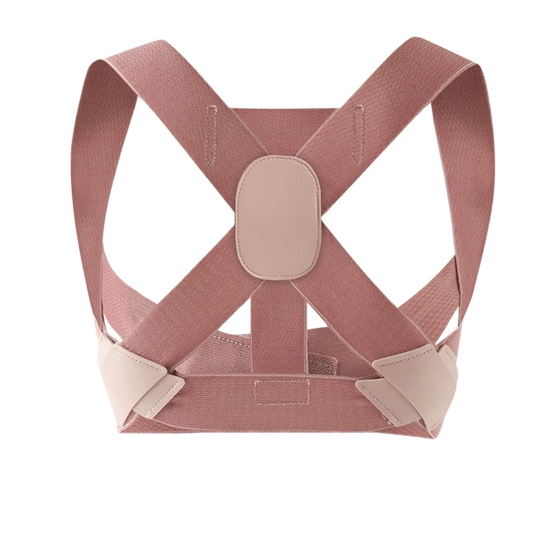 חגורת גב נושמת קלת משקל לתיקון ישיבה עליונה עם חגורת תמיכה מתכווננת ועיצוב צלב לתיקון גב למבוגרים