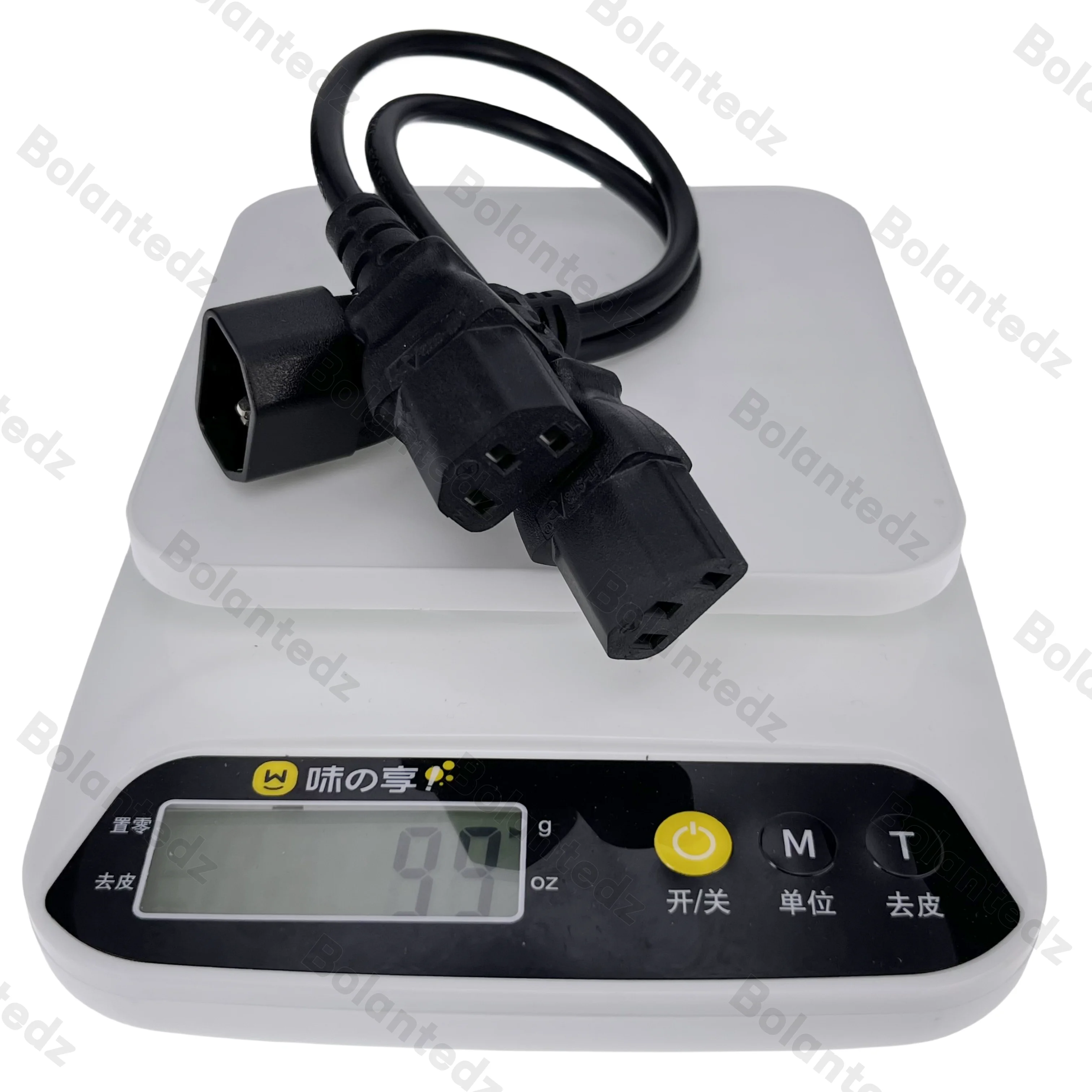 30CM Power Y Type Splitter Adapter Cable Single IEC 320 C14 Male to Dual C13 Female Short Cord for Computer host display - 6