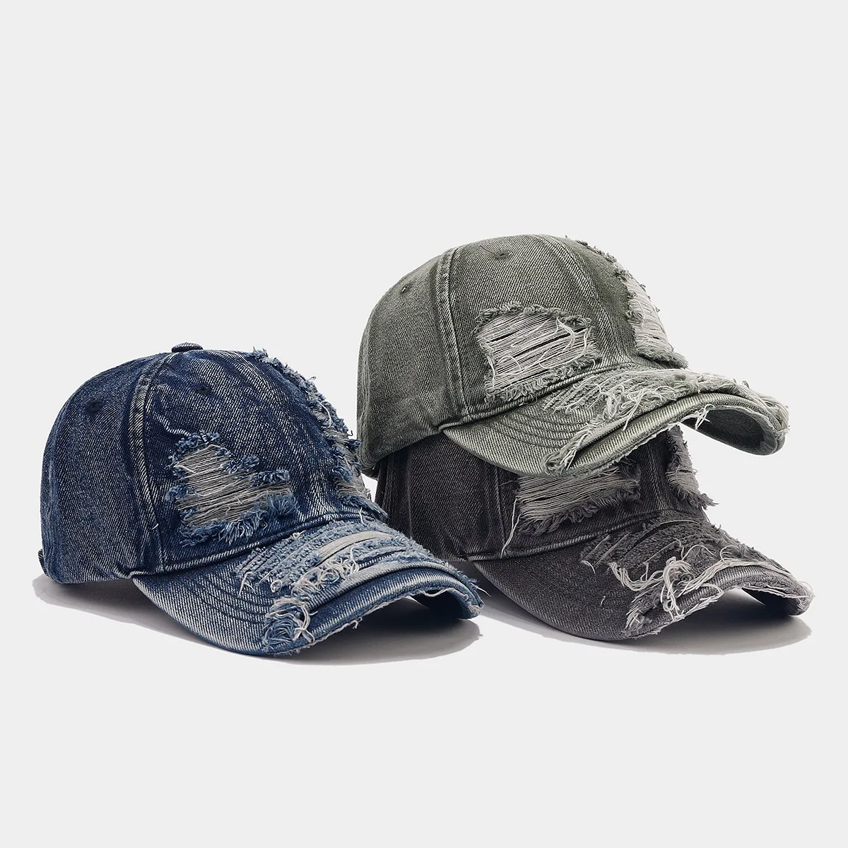 Unisex Snapback Y2K Baseballkappen für Herren Vintage-Lochdesign 4-Jahreszeiten-Tragbar Einfarbig Lässige Outdoor Verstellbare Sonnenhüte für Damen – Detail 3