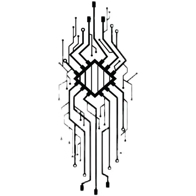 Platine Kräuter Tattoo Aufkleber für Frau Mann Arm Temporäre Tattoos Wasserdicht Cyberpunk Dauerhafte Fake Tattoo Cosplay – Detail 2
