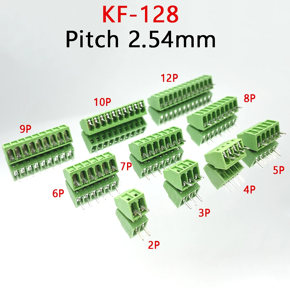 10PcsKF128MiniTerminalpcbboardconnectorforWires254mmPitch2