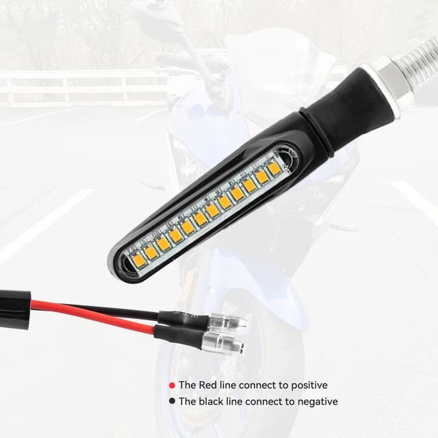 Motorcycle Led Turn Signals Directional Indicators Flashing Rear Tail Brake Flasher Light Stop Signal Light Motorcycle DRL Lamp 2