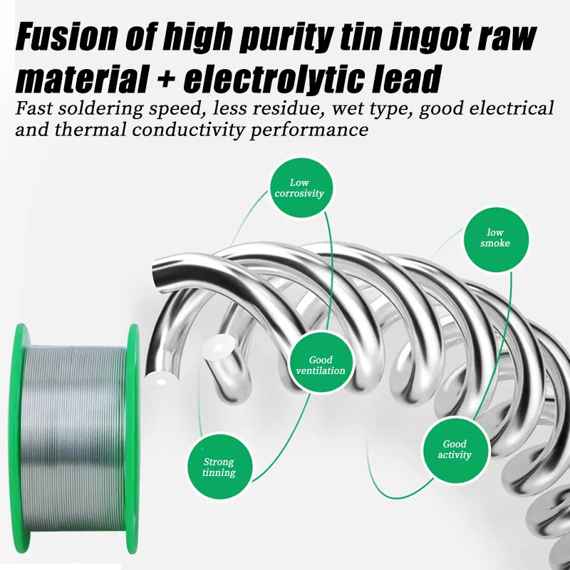 Sn99.3/Cu0.7 Soldering Wire Lead-free Tin Solder Wire Soldering Rods Low Temperature Easy Melt Welding Rod Cored Welding Wires