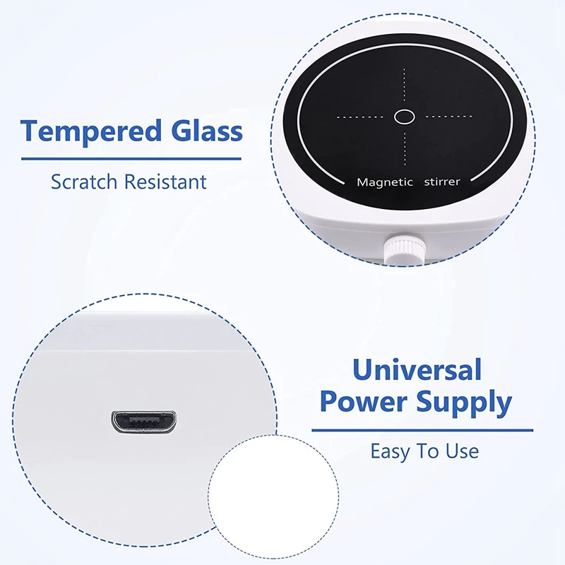 Magnetic Stirrer Mini Lab Stir Mixer Portable Stirrer Plate With Stir Bar 2L 4000RPM For Laboratory EU Plug,magnetic stirrer