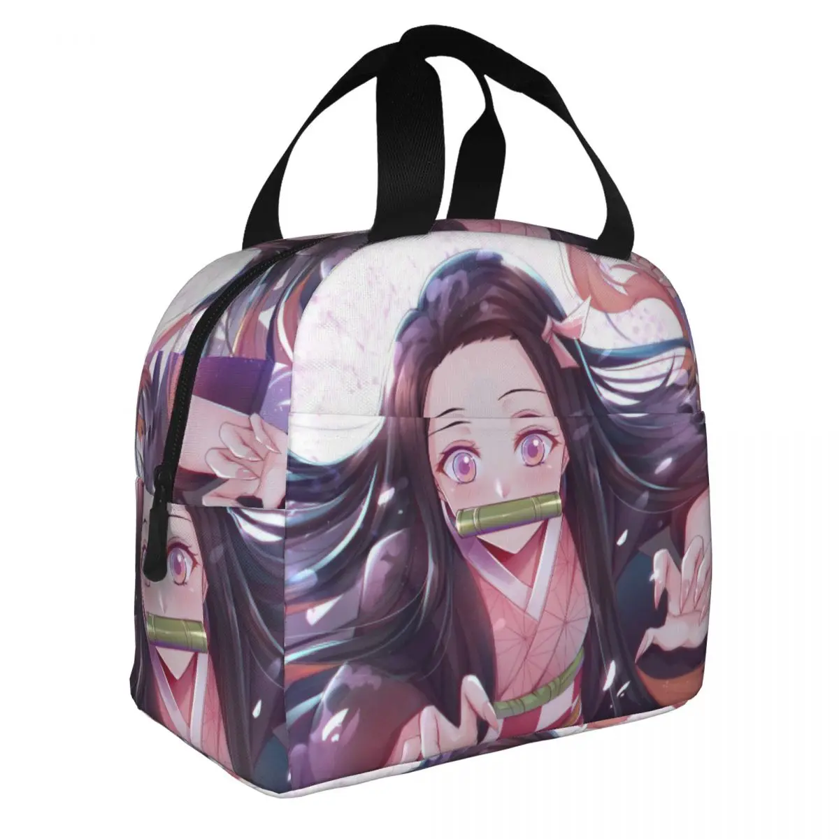 

Kamado Nezuko Insulated Lunch Bag Thermal Bag Meal Container Demon Slayer Japanese Devil's Blade Anime Tote Lunch Box Picnic