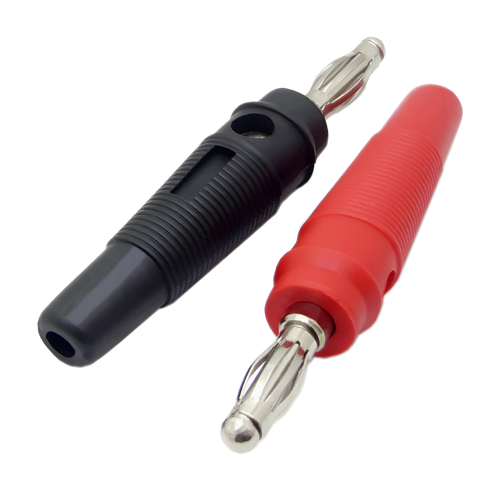 5/10Pcs Red Black 4mm Solderless Side Stackable Banana Plug Screw Type Solderless Banana Connector Adapter