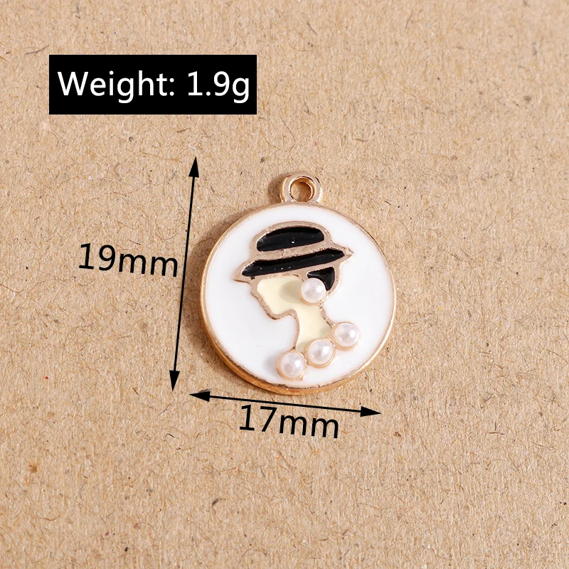 10 stücke Emaille Sex Chi-Pao Cheong sam Dame Anhänger Charme für Schmuck Herstellung Halskette Ohrringe DIY Armband Zubehör liefert – Detail 3