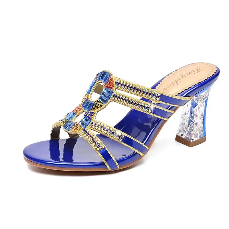 WUYAZQI New Women's Slippers High Heels Women's Sandals with