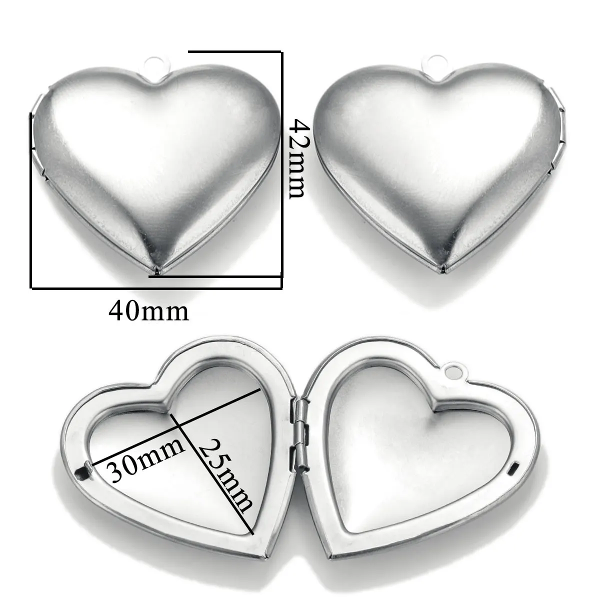 Stainless Steel Love Box Pendant Retro Relief Pattern Pendant DIY Creative Necklace Jewelry Accessory 8