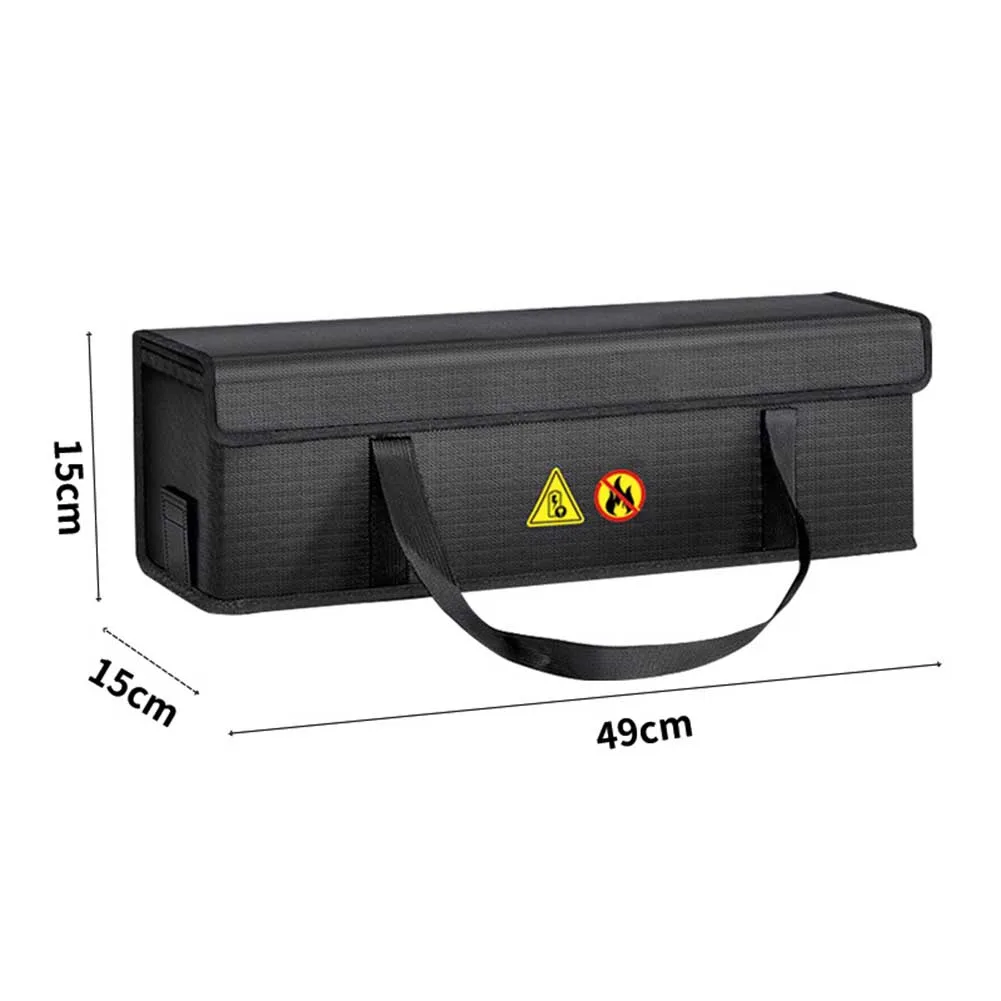 Fire Resistant Bag Battery Storage Bag 41x12x13CM Strong Carrying