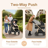Poussette bébé 3 en 1 paysage haut pour nouveau-né mère enfants Portable chariot pliant luxueux poussette siège de voiture landau de voyage 4