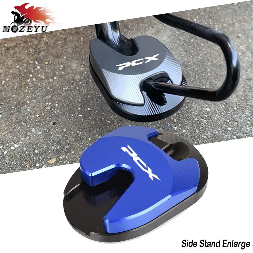 

Motorcycle Accessories For Honda PCX160 PCX 160 2020 2021 2022 2023 Kickstand Side Stand Enlarger Pad Support Column Auxiliary
