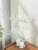 Acrylic Storage Rack Wall Panel No Need To Drill Holes, Bathroom, Bathroom, Kitchen Storage Rack, Organic Glass Strong Sticker 1