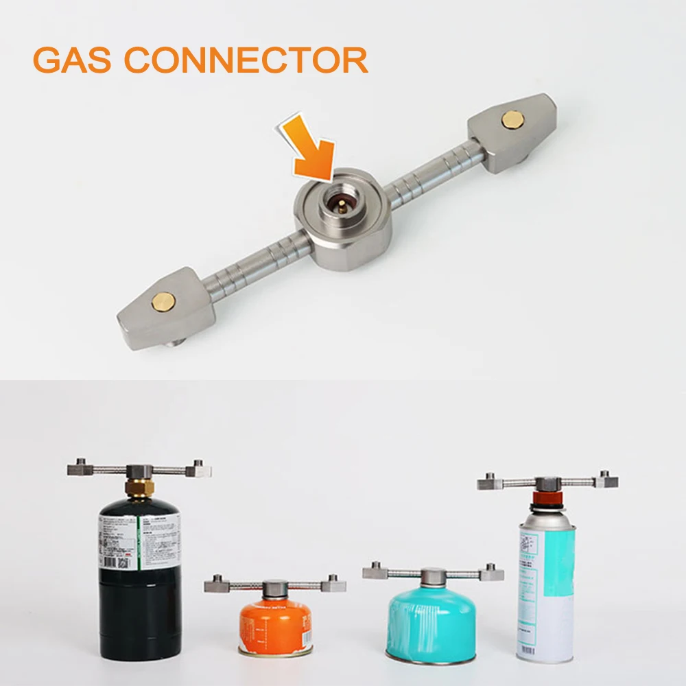 

Camping Gas Tank Connector Lightweight Outdoor Gas Tank Adapter Accessories Multifunctional Gas Stove Adapter Multi-port Adapter