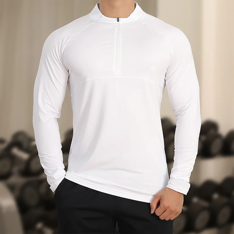 Men's Running Football Jersey High Collar Sportswear Fitness Trainer Training Tshirts Tops Gym Workout Compression Sweatshirt Ma 5