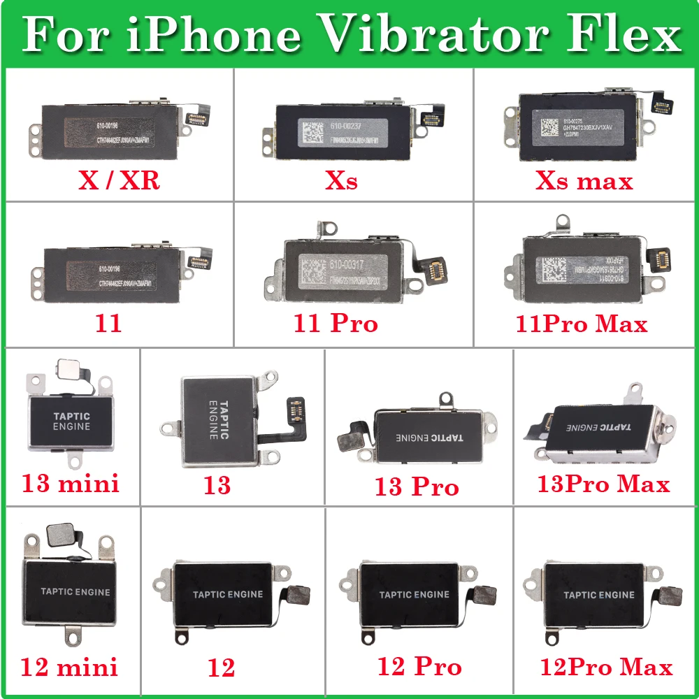Tested Well Vibrator Vibration Flex Cable Replacement for iPhone 7 8 Plus X XR XS 11 12 13 Pro Max Mini Mobile Phone Parts flex cable,flex cable replacement