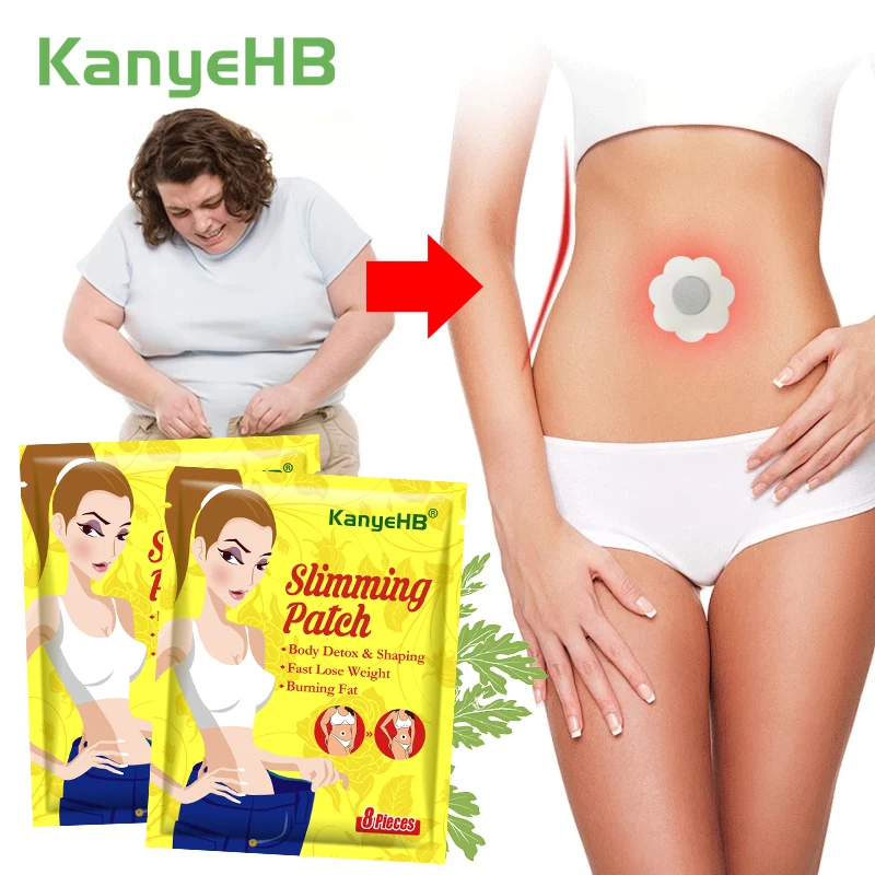 

16Pcs=2Bags Slimming Patch Fast Burning Fat&Lose Weight Products Natural Herbal Extract Navel Sticker Body Shaping Patches A842