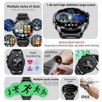 Montre connectée LIGE à écran tactile complet, montre connectée militaire d'extérieur, écran HD 1,38 pouces, appel Bluetooth, étanche IP68, montres de sport et de fitness pour hommes 5