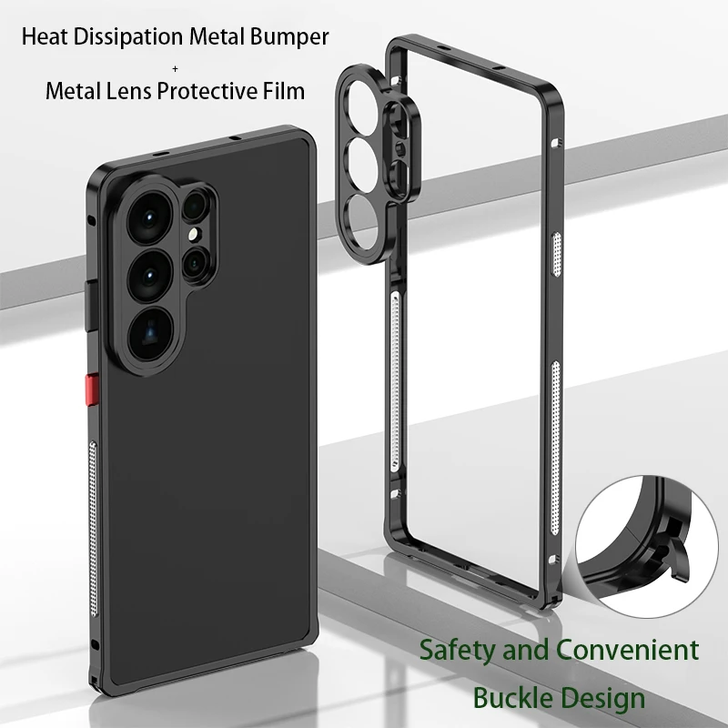 Sleek Aluminum Alloy Cooling Phone Bumper Case