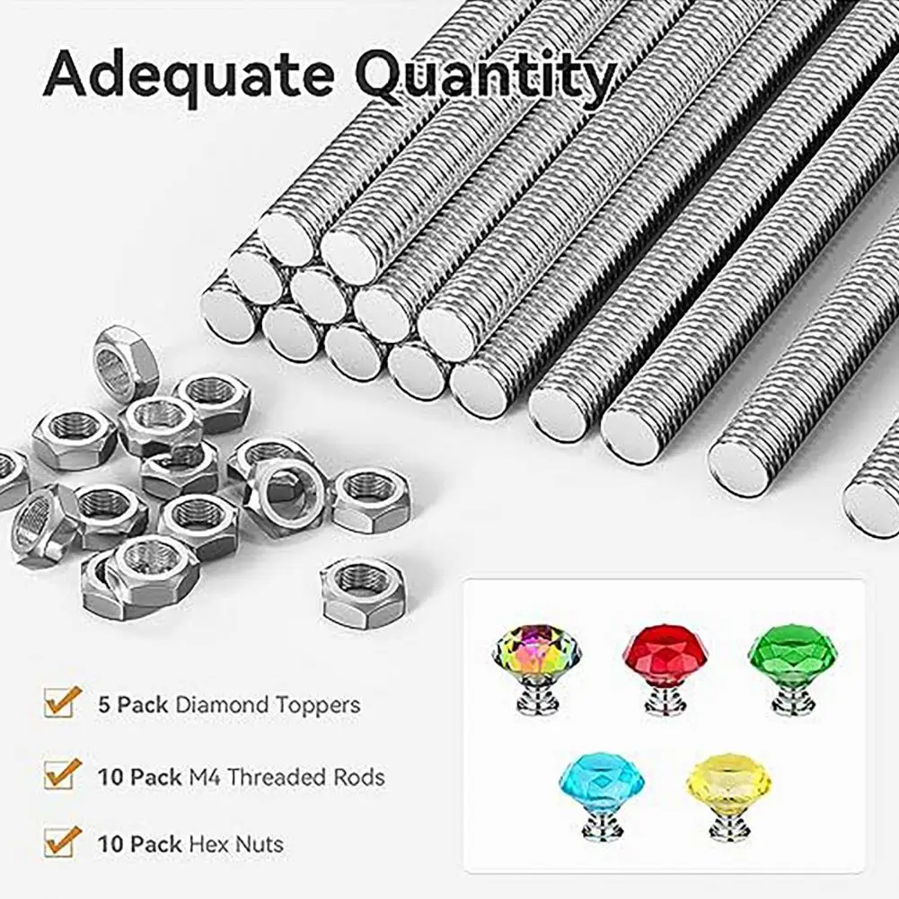 

Durable Rod for Outdoor Use Versatile Garden Decor 25 Fairy Stakes with Threaded Rods for Diy Beaded Garden Stake for Outdoor