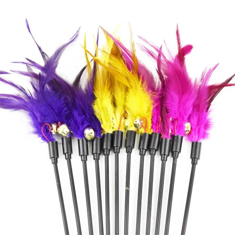 

Забавные игрушки-палочки для кошек, цветные перья, палочки для кошек, интерактивные игрушки для домашних животных, игрушки для кошек, товары для игр, Аксессуары для кошек