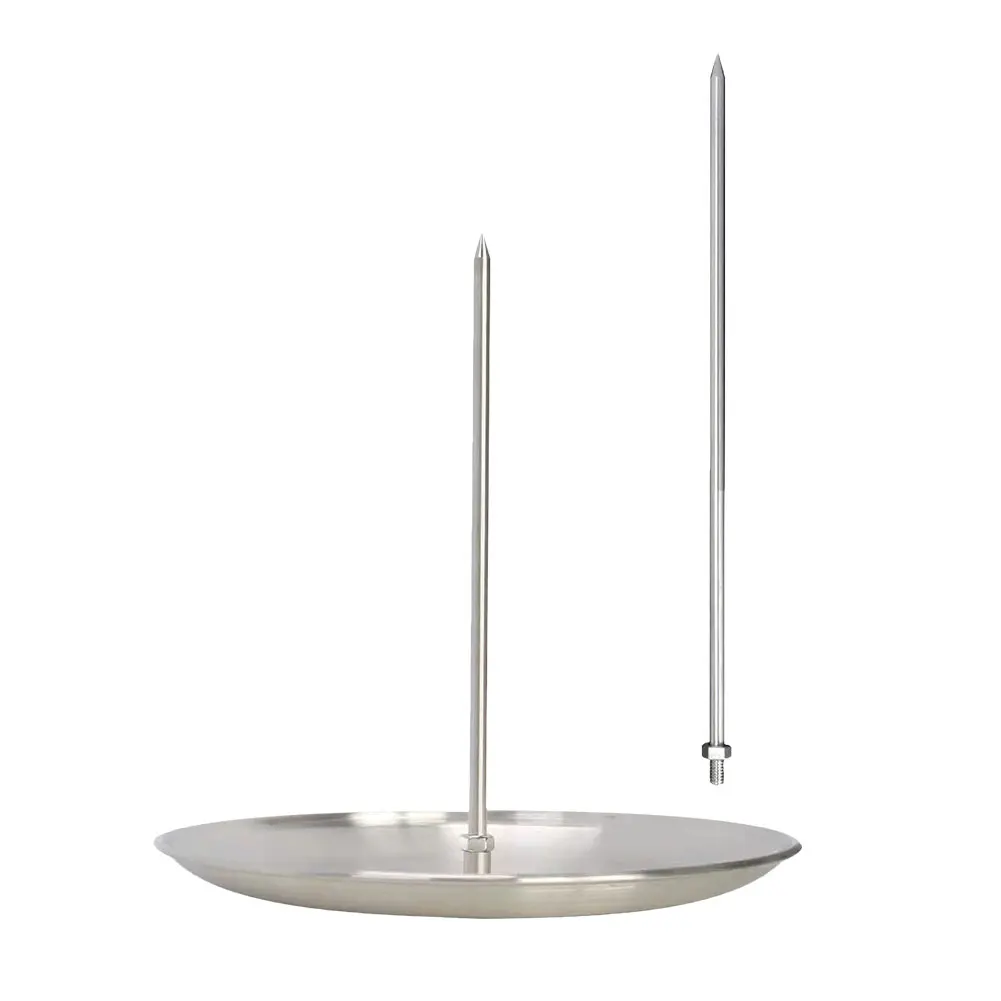 Stainless Steel Barbecue Grilling Rack for Steak Beer Chicken Roaster Holder Replacement Spikes with Handle Smoker Accessories