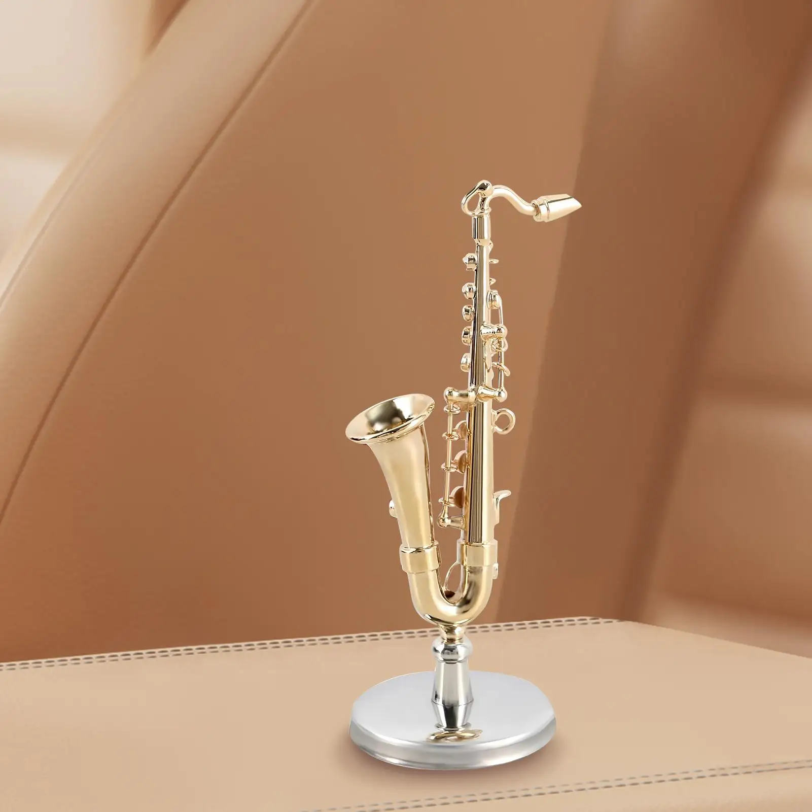 Saxophone Model Miniature Saxophone Model Collectible Musical Instrument With Stand Case For Display Home Decoration Christmas