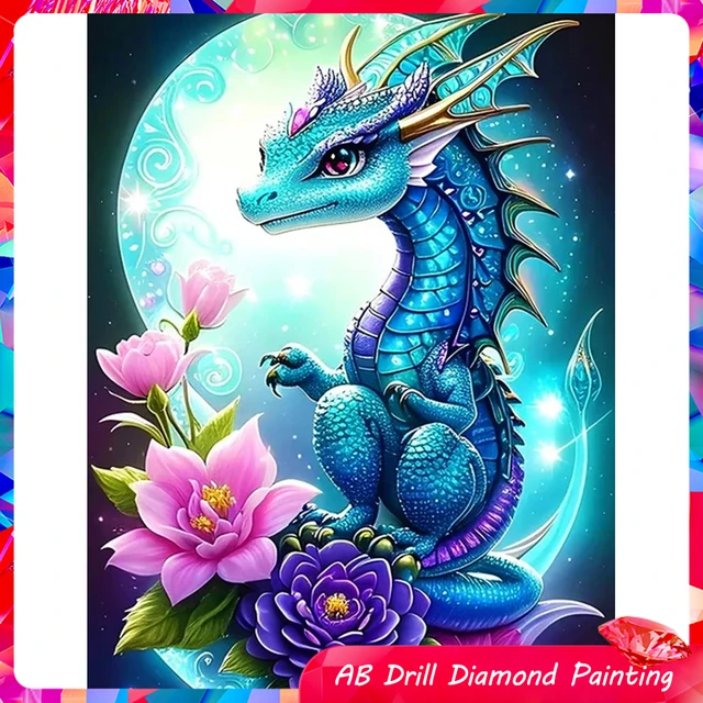 Diamond Art Painting Kits Dragon  5d Diamond Painting Dragon - Diamond  Mosaic - Aliexpress