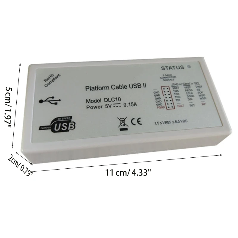 Plataforma Cabo Usb Suporta Todos os Xilinx Dispositivo Jtag Slave-serial e Spi Download Depurador Programador para Cpld Fpga Dlc10 - Imagem 3