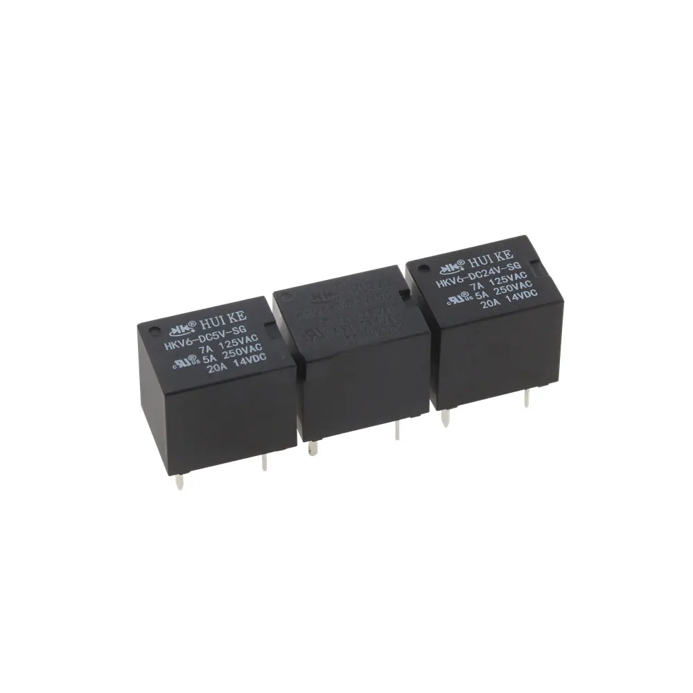 

10PCS/lot 100%Original New relay HKV6-DC12V-SG HKV6-DC5V-SG HKV6-DC24V-SG HKV6 DC5V SG HKV6-DC12V SG 5PIN 20A 12V 24V 5V