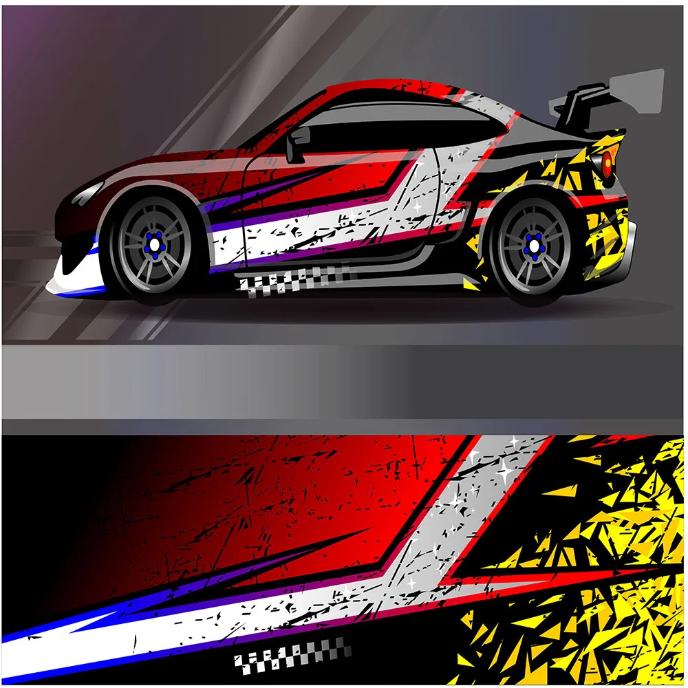 Moderne Design Vector Bild Auto Full Wrap Aufkleber Dekorative Auto  Aufkleber Volle Körper Racing Car Graphic Aufkleber Vinyl Wrap - AliExpress