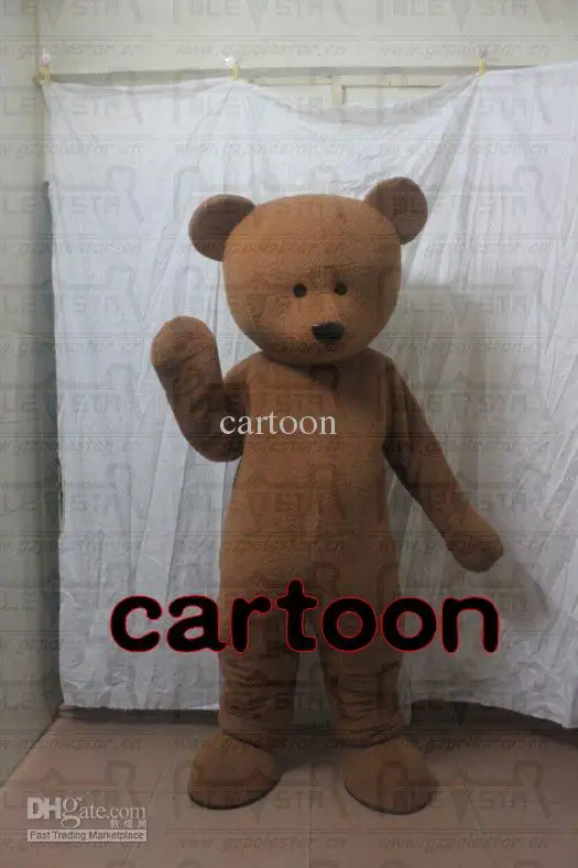 

Adult Cute Deluxe Bear Mascot Costume Christmas Fancy Dress Halloween Mascot Costume Free Ship