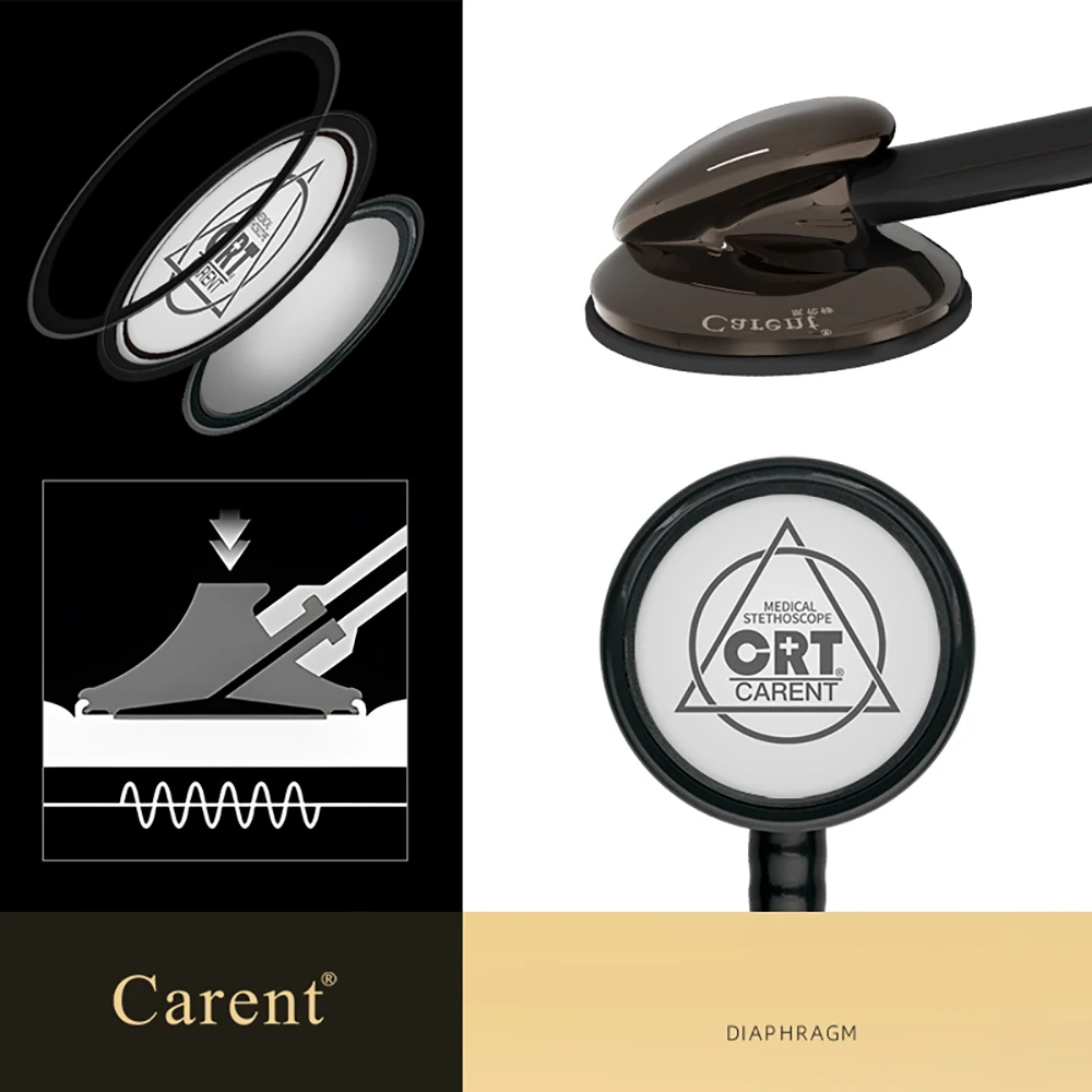 Carent Professional Universal Medical Stethoscopes Cardiology Stethoscope Dual Fetal Heart Multifunctional
