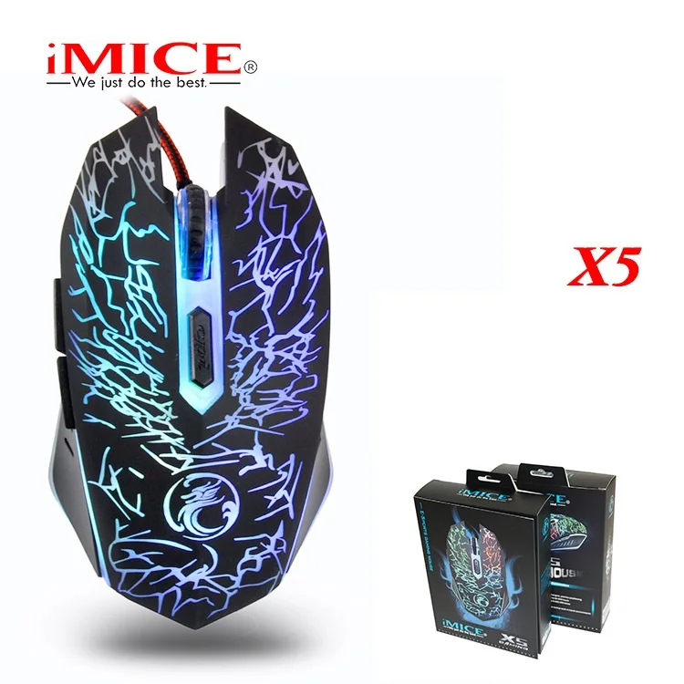 IMICE X5 Colorful Breathing Light Gaming Wired Gaming Mouse Gaming Mouse Computer Mouse Notebook Mouse 