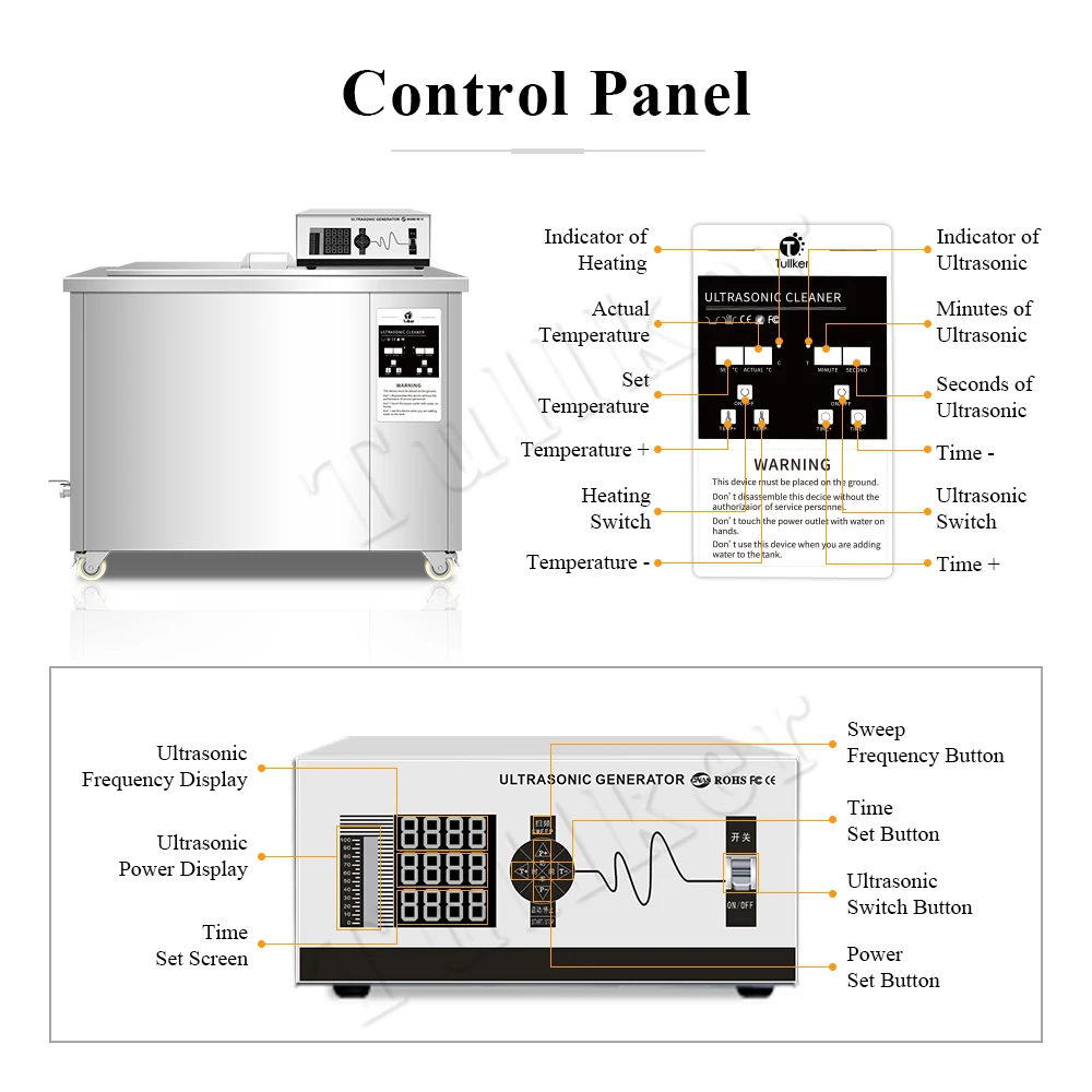 360L Industrial Ultrasonic Cleaning Machine Bath Power Time Heat Adjustment Ultrasound Cleaning Range Hood Filter Sonic Washer