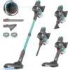 Cleaner, 550W/45Kpa/60Mins Vacuum Cleaners for Home, Self-standing Stick Vacuum with LED Display, Rechargeable Cordless Vacuum, 1