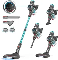 Cleaner, 550W/45Kpa/60Mins Vacuum Cleaners for Home, Self-standing Stick Vacuum with LED Display, Rechargeable Cordless Vacuum, 1