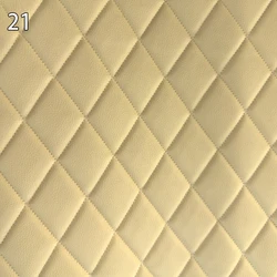 Faux Leather Quilted Embroidered Fabric - Versatile Interior Decoration Material (18)