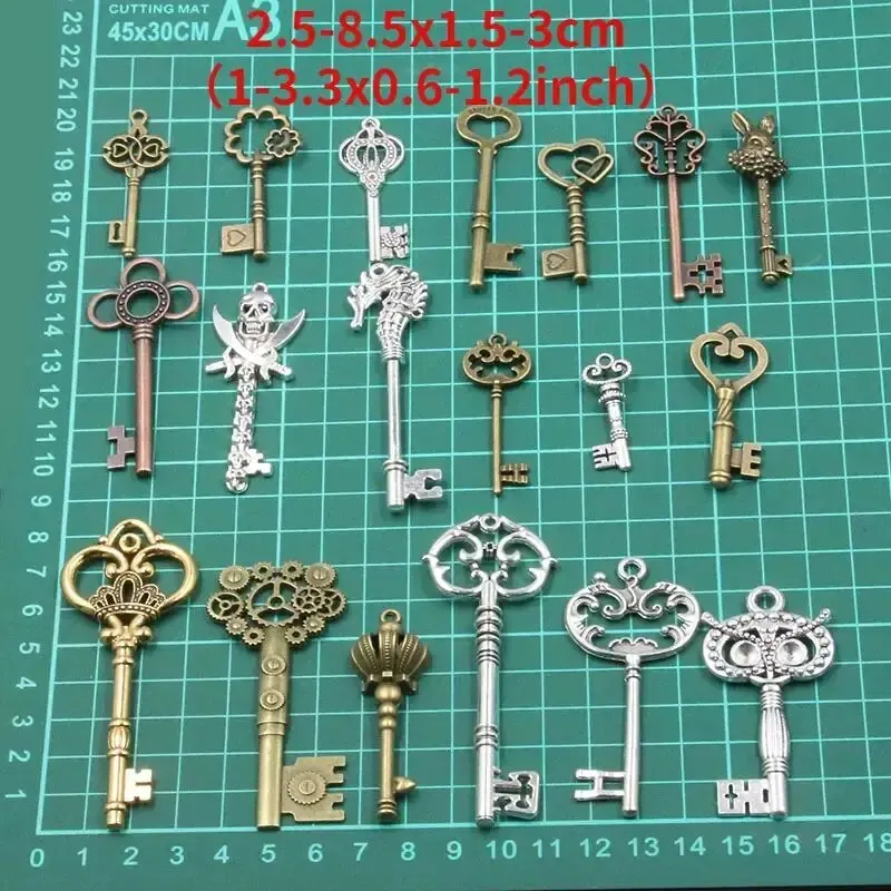 Key Charms Metal Pendant For Jewelry Making
