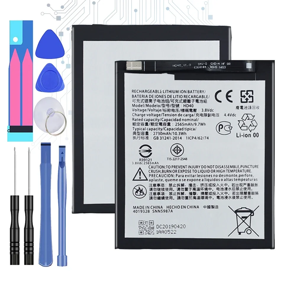 

New Battery HD40 2730mAh For Motorola Moto Z Force 2nd Moto Z Force 2nd Gen Moto Z2 Force XT1789-1/03/05 +Tool Kits