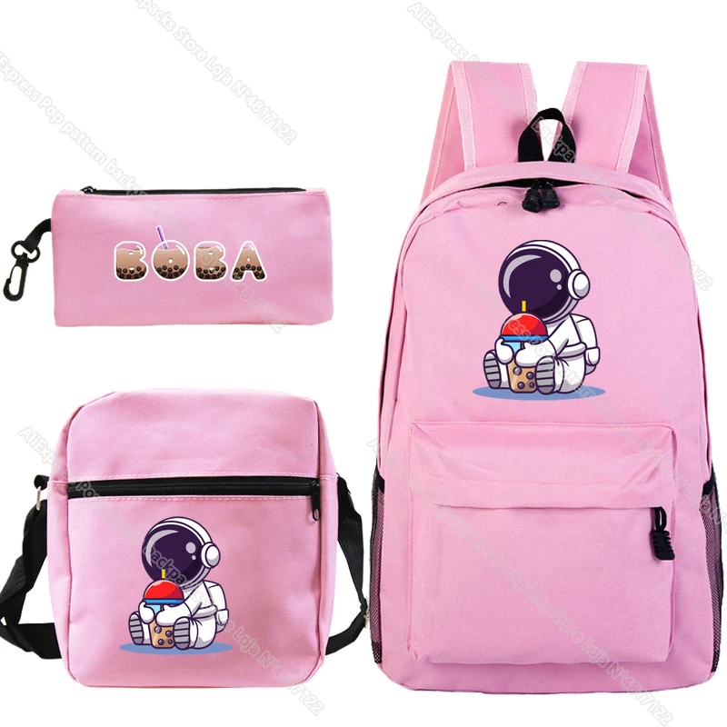 mochila 3 peças conjunto meninas saco de