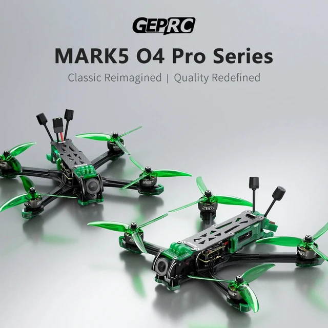 GEPRC MARK5 O4 Pro 5inch Freestyle Quad (Wide X / DC) - F722 50A O4 Air Unit Pro 2107.5 1960KV 6S LiPo 1