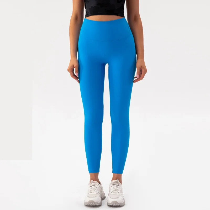 Solid Color Women Sports Pants Tights High Waist Yoga Leggings Fitness Compression Gym Activewear Comprehensive Training Jogging