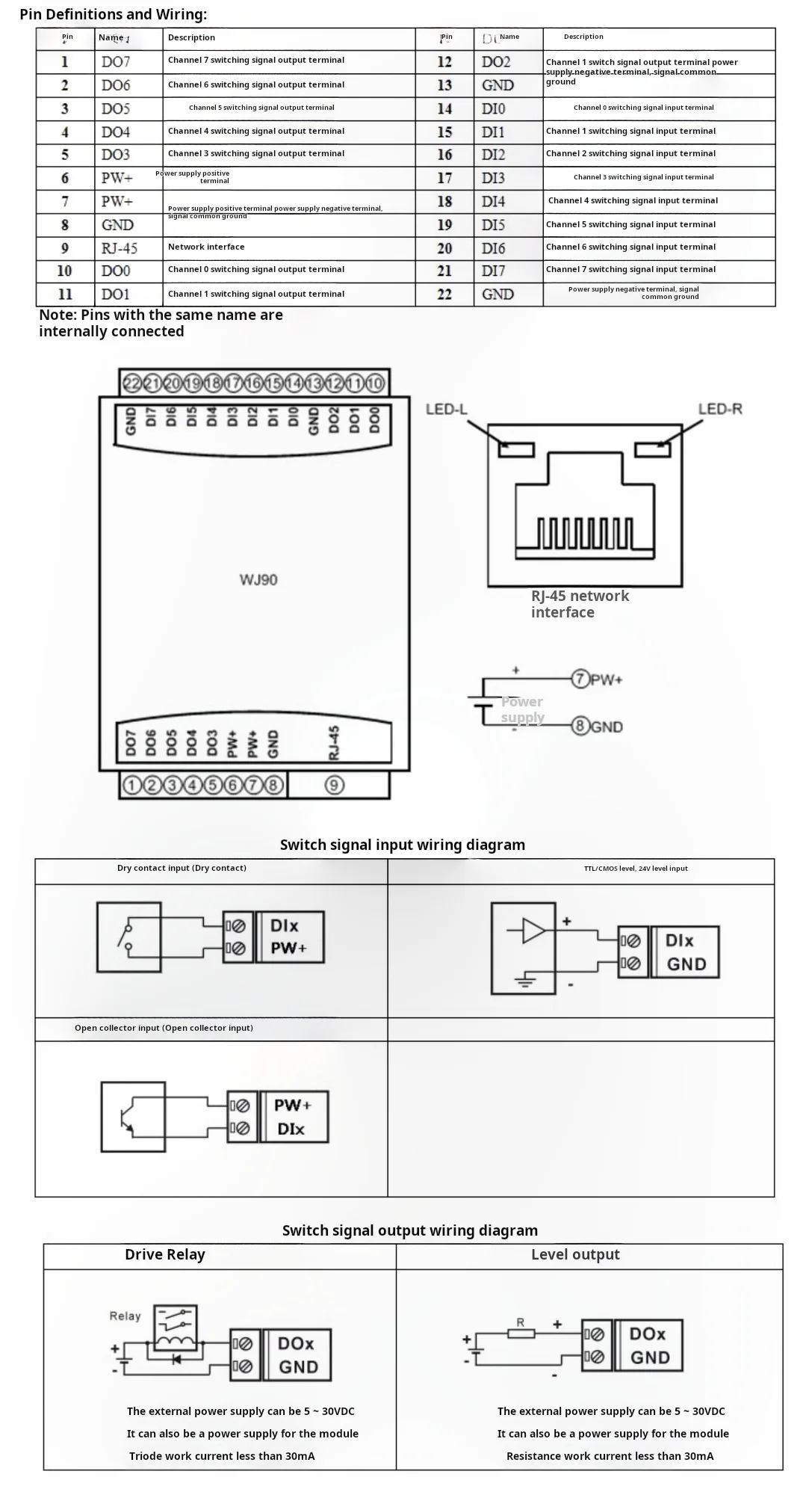 8Channel Encoder Pulse Counter 16 Channel DI High-Speed Counter Modbus RTU Modul
