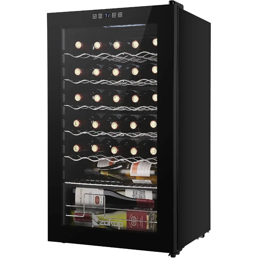 Freestanding Compressor Wine Cooler for 34 Bottles