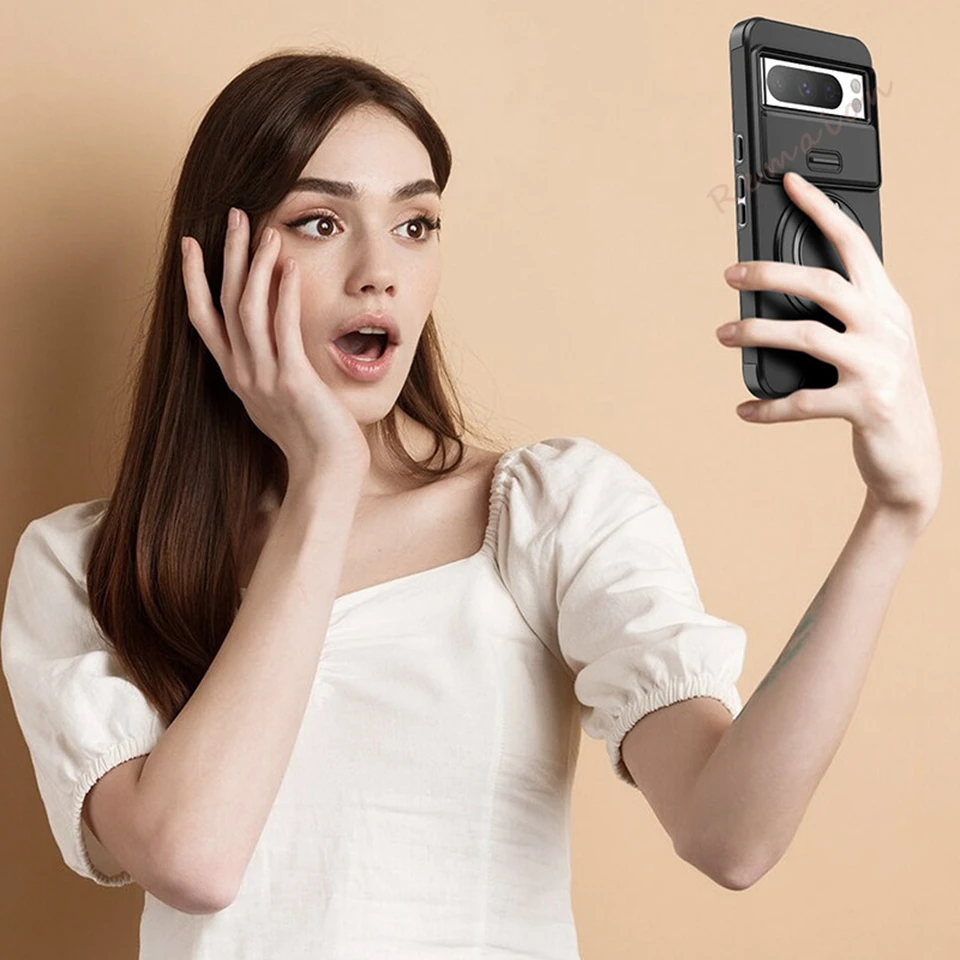 Enhanced Magnetic Stand Shockproof Phone Case with Dual-Layer Protection