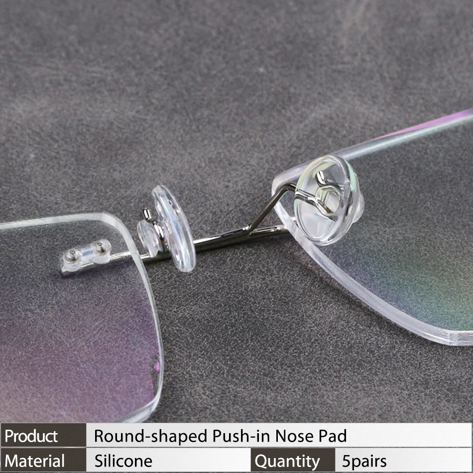 25 Pair Eyeglasses Nose Pads - 15mm Push-in Silicone Nose Pads For Glasses Replacement